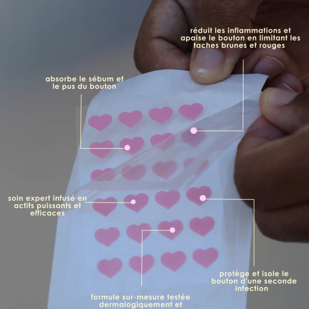 Bye Blemish patchs - 24 patchs coeurs