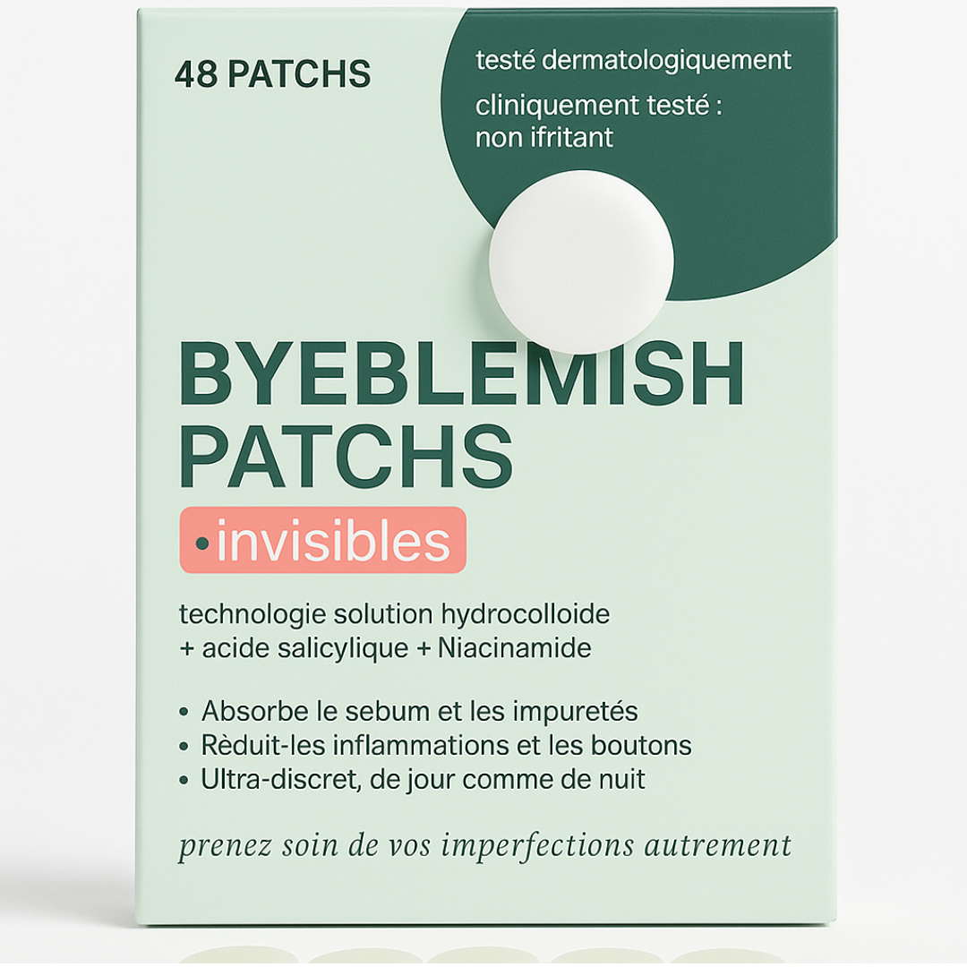 Le set Bye Blemish patchs - 106 patchs boutons