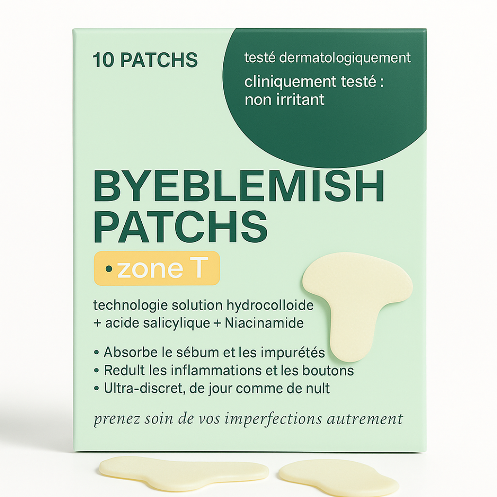 Bye Blemish patchs - 10 patchs nez + menton+ front