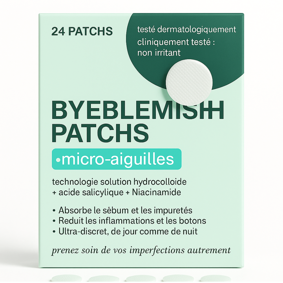 Le set Bye Blemish patchs - 106 patchs boutons