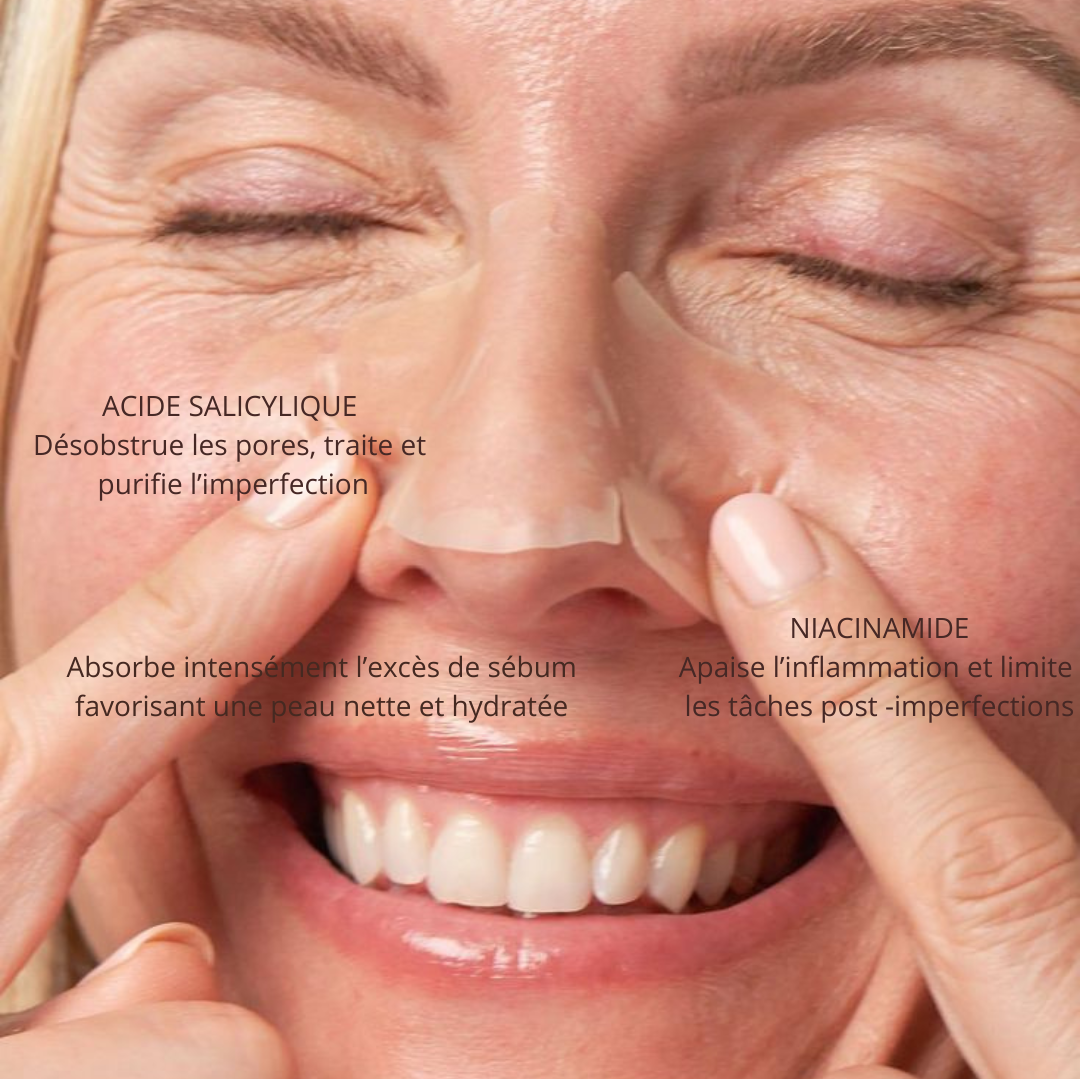 Bye Blemish patchs - 10 patchs nez + menton+ front